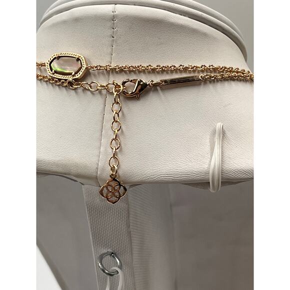 Kendra Scott Kelsie Rose Gold Plated Mother of Pearl Long Station Necklace - Picture 4 of 8